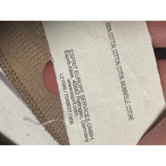 Esprit Tan Utility Button Front Sweater - Medium - Picture 8 of 9